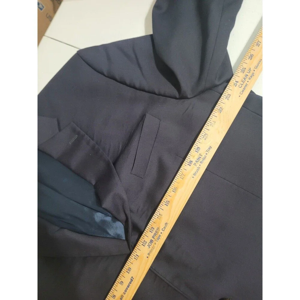 Lauren Ralph Lauren 48 XL blazer jacket 2 button lining faux pockets navy wool
